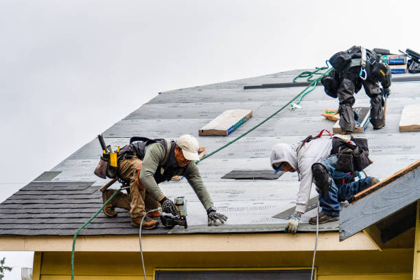 Professional Gutter Installation technician working in Clayton, NC